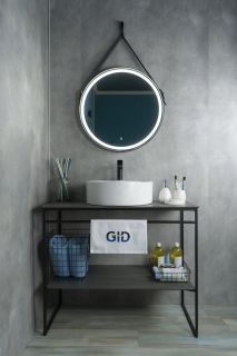 Раковина Gid N9008b 51104 накладная белая 46x46x16